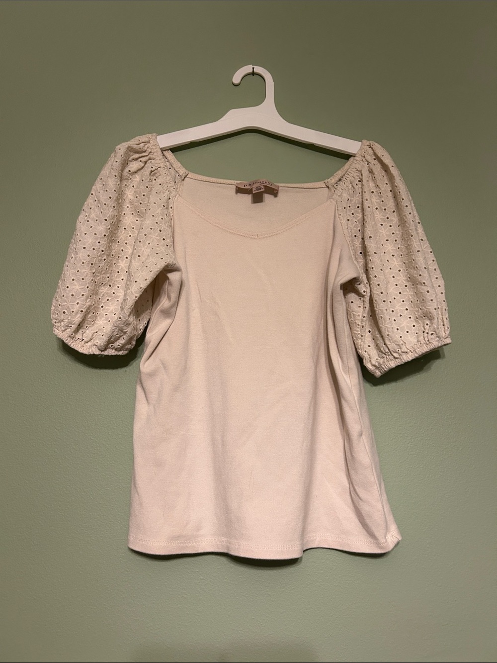 Cream Puff-Sleeve Philosophy Women’s Top